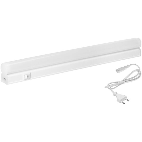 Orno ASTAR LED 4W, oprawa liniowa podszafkowa z przewodem zasilającym, 360lm, 4000K, wtyk 2-pinowy, układ przelotowych złącz, wyłącznik ON/OFF