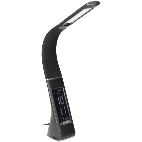 Lampka biurkowa Orno DOLOMIT LED 5W, lampka biurkowa z budzikiem, 400lm, 4000K, czarna