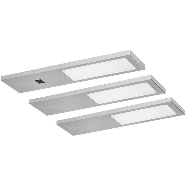 Orno PLANA zestaw 3 lamp podszafkowych LED, 3x4W, 3x240lm, 4000K, z włącznikiem bezdotykowym, szare