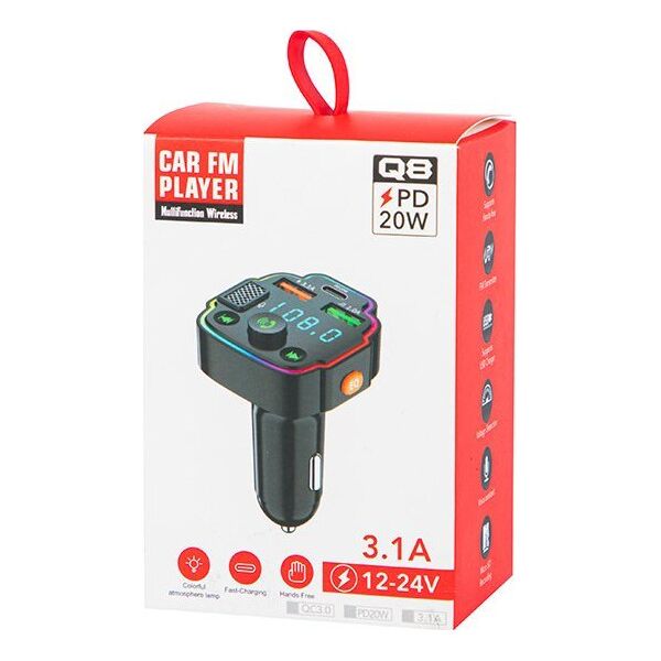 Transmiter FM Blow 74-176# Transmiter fm blow bt zestaw głośnomówiący + pd20w