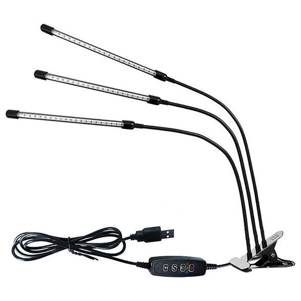 Lampa stołowa Blow 71-301# Lampa stojąca do uprawy roślin z klipsem potrójna