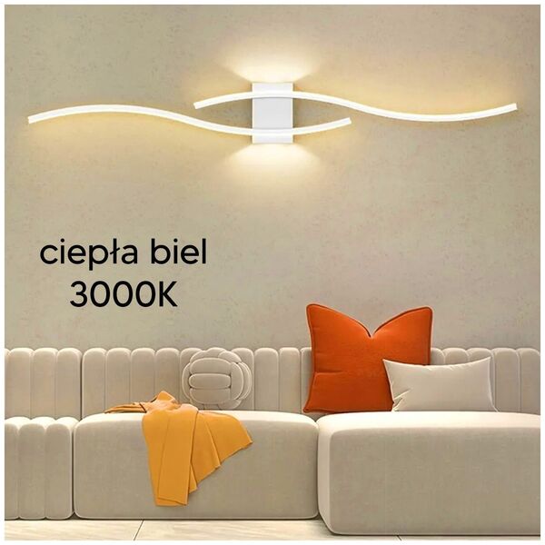 Kinkiet ATL ZD150B Lampa scienna kinkiet biały 60cm   ciepły biały