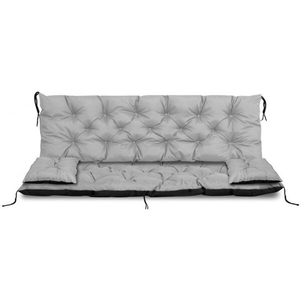 AIO FACTORY ZESTAW OGRODOWY 150x60x50CM + 2 PODUSZKI 42X42 CM JASNOSZARY