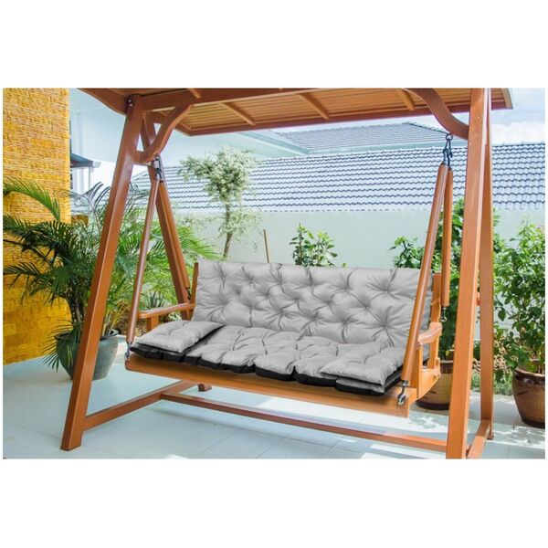 AIO FACTORY ZESTAW OGRODOWY 150x60x50CM + 2 PODUSZKI 42X42 CM JASNOSZARY