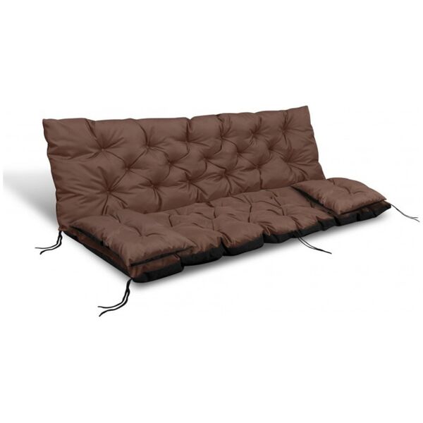 AIO FACTORY ZESTAW OGRODOWY 150x60x50CM + 2 PODUSZKI 42X42 CM BRĄZOWY