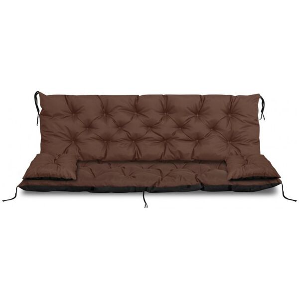 AIO FACTORY ZESTAW OGRODOWY 150x60x50CM + 2 PODUSZKI 42X42 CM BRĄZOWY