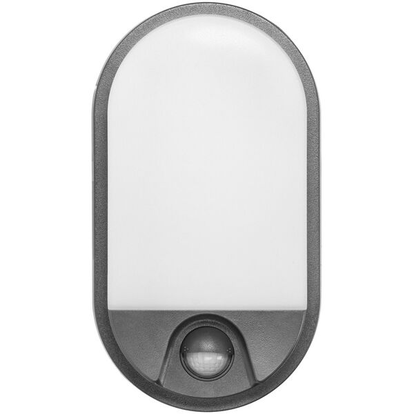 Kinkiet Orno NEFRYT LED 10W, oprawa ogrodowa z czujnikiem ruchu PIR, 800lm, IP54, 4000K, szara