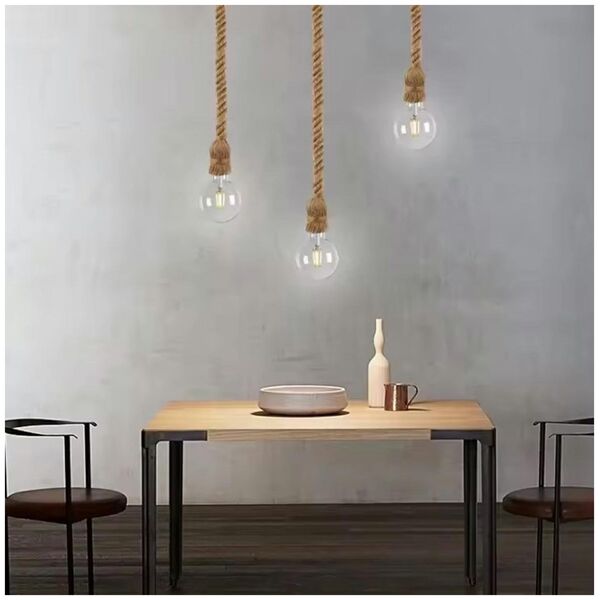 Lampa sufitowa ATL ZD151B Oprawa sufitowa 1m e27 sznur       jutowy