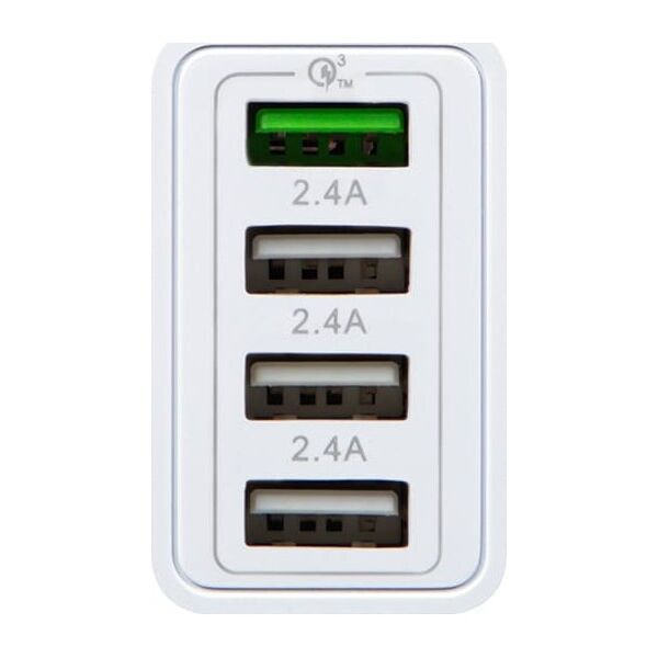 Ładowarka Blow 76-026# Ładowarka sieciowa gniazdo usbx3 + usb qc 30w