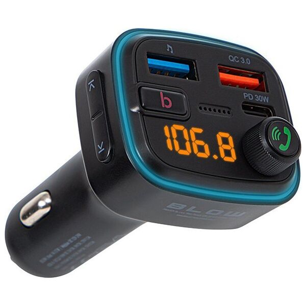 Transmiter FM Blow 74-177# Transmiter fm blow bluetooth5.3+qc3.0 +pd 30w