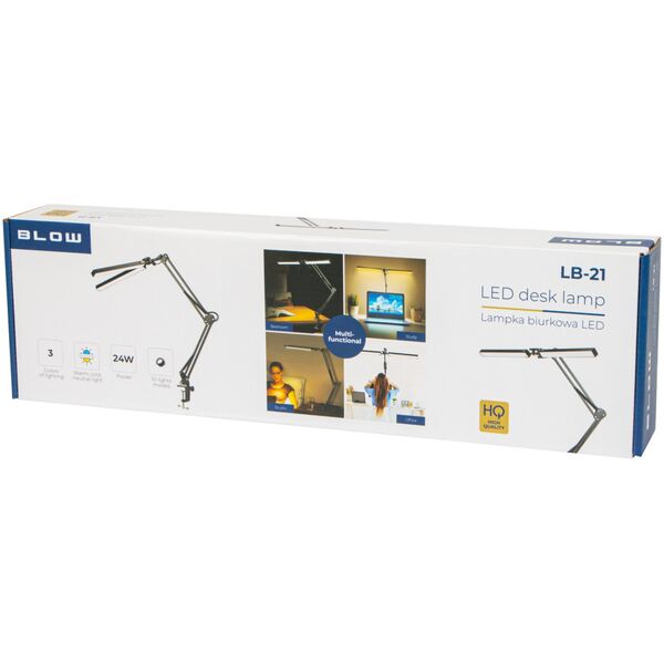Lampka biurkowa Blow 44-166# Lampka biurkowa led lb-21 czarna