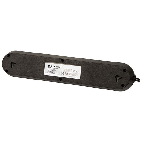 Blow 98-219# Przedłużacz sieciowy ps-420 4-gniazda 3xusb 2m czarny 2x1mm