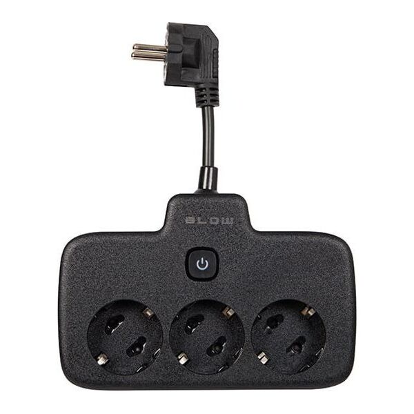Blow 98-232# Przedłużacz sieciowy ps-310 3-gniazda 0.1m czarny 2x1mm
