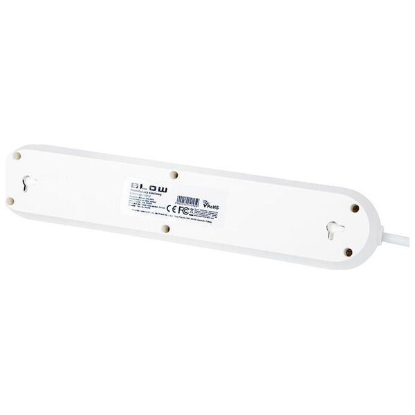 Blow 98-218# Przedłużacz sieciowy ps-350 3-gniazda 3xusb 5m biały 2x1mm