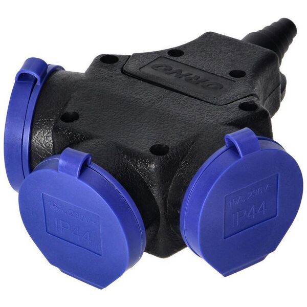 Orno Rozgałęźnik bryzgoszczelny 3x2P+Z, 16A, IP44 OR-AE-13209(GS) schuko