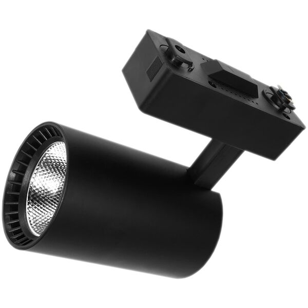 Nvox Lampa sklepowa led reflektor szynowy jednofazowy czarny 30w 2250 lm światło zimne 6000k