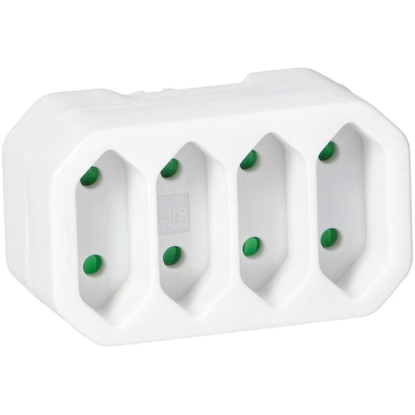 Orno Rozgałęźnik 4x2P euro, biały