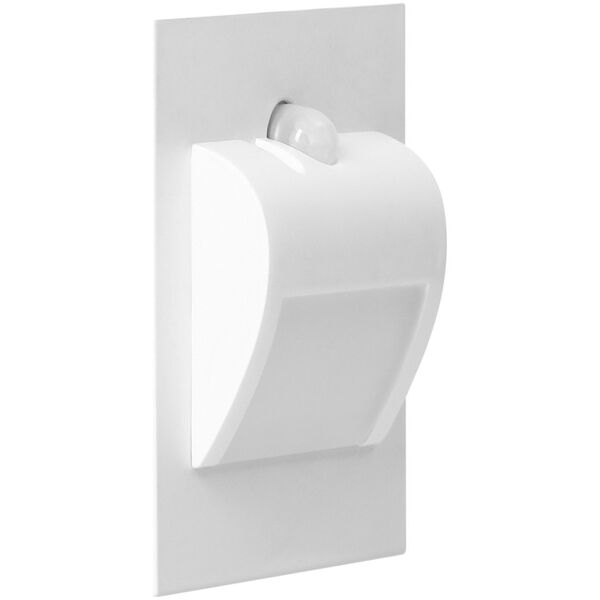 Oprawa schodowa Orno DRACO LED NEW 1,5W, oprawa schodowa podtynkowa, 12VDC, 30lm, 6000K, biała, czujnik ruchu i zmierzchu
