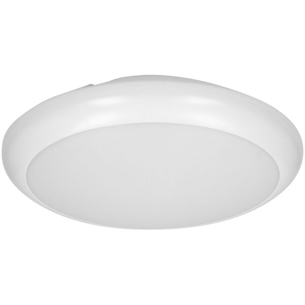 Lampa sufitowa Orno LAPIS LED 12W, plafon oświetleniowy z mikrofalowym czujnikiem ruchu,  800lm, IP65, 4000K, IK10, poliwęglan mleczny, biały
