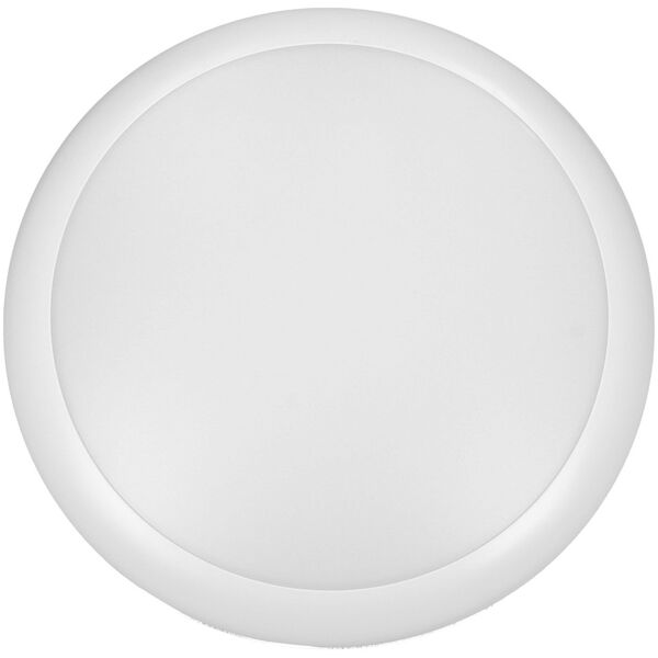 Lampa sufitowa Orno LAPIS LED 12W, plafon oświetleniowy z mikrofalowym czujnikiem ruchu,  800lm, IP65, 4000K, IK10, poliwęglan mleczny, biały