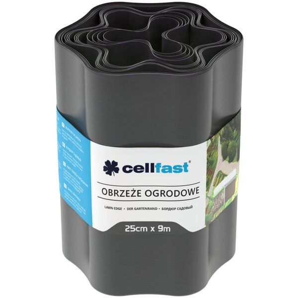 Cellfast Obrzeże ogrodowe 25cm x 9m Cellfast grafitowe