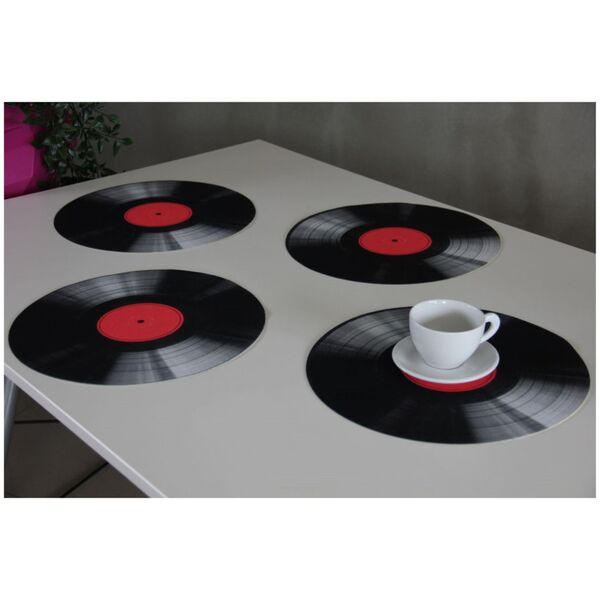 Bertoni Zestaw podkładek na stół okrągłych 4D - VINYL 