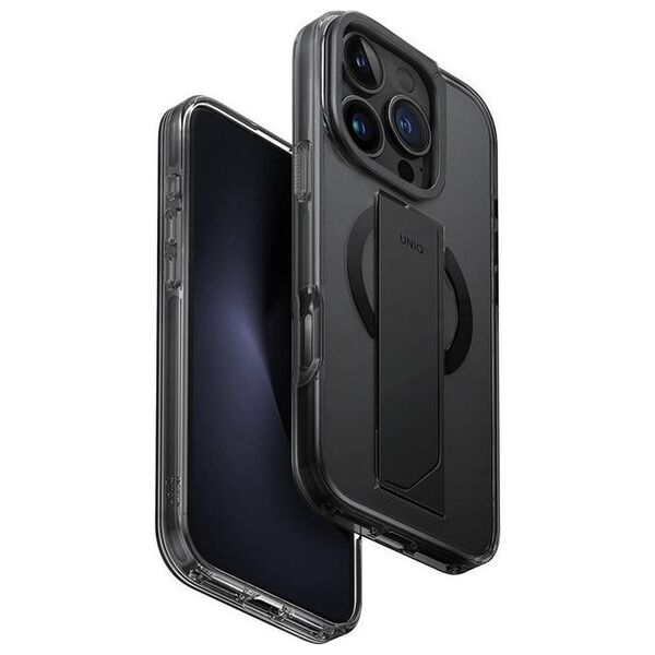 UNIQ Heldro Max iPhone 16 Pro 6.3" Magclick Charging Case Black/Vapour Smoke