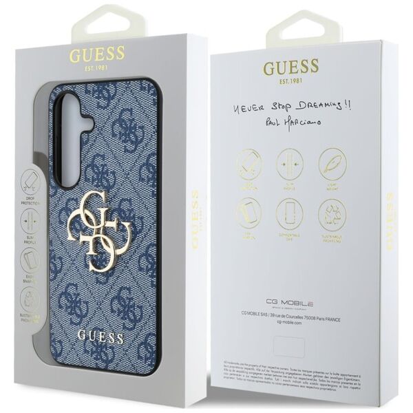 Etui Guess Big 4G Logo Classic Logo do    Samsung Galaxy S25 niebieski