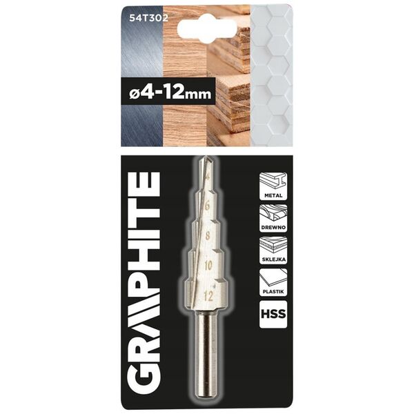 Wiertło stopniowe 4-12 mm