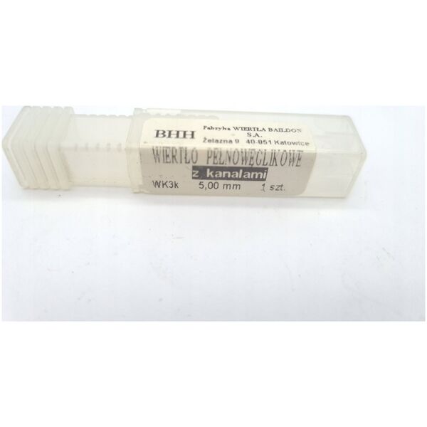 Wiertło węglikowe Baildon DIN 6537 K WK3 5 mm, VHM TiAlN, 66-28 mm