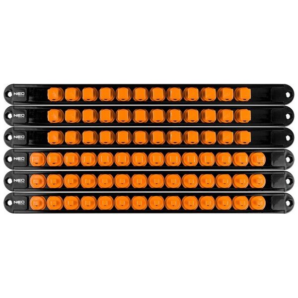 Uchwyty na nasadki 1/4", 3/8", 1/2" - zestaw 6 szt.