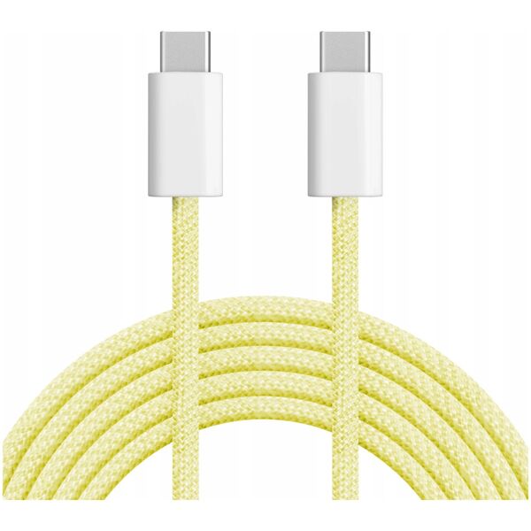 Kabel USB typu C - USB typu C 60 W 1 m żółty Kruger&amp|Matz Basic