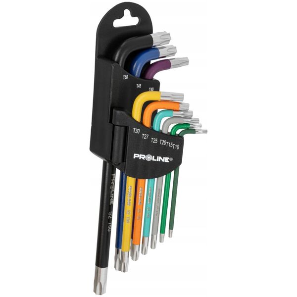 Klucze torx długie kpl.9 szt. t10-t50, s2, proline