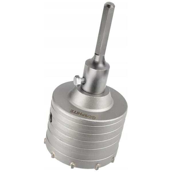 Otwornica widiowa 80 mm z adapterem HEX oraz wiertłem pilotującym