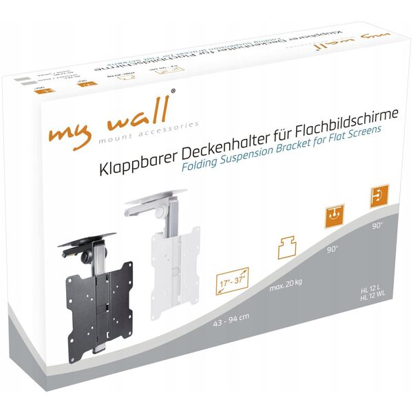 My Wall HL 12 WL TV-loftbeslag 43,2 cm (17) - 94,0 cm (37) Loftsholder, Drejbar, Vippebar