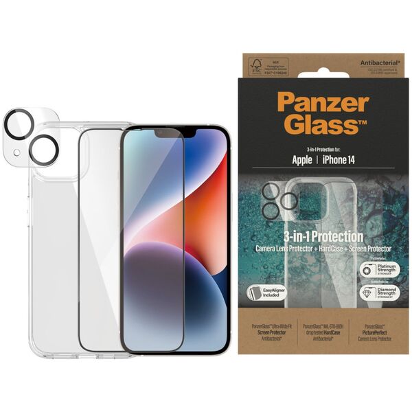 PanzerGlass PanzerGlass iPhone 14 Kit Cover/Glas/Kameralinse 13248887 5711724204012