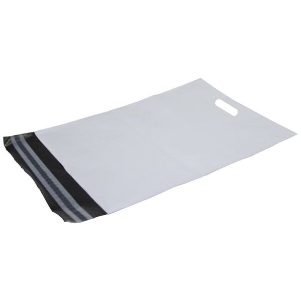 Stickn Forsendelsespose propac, 400 x 600 mm, hvid med hank, pakke a 100 stk. 13798338 7392265521448
