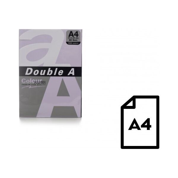 Double A Colour paper Double A, 80g, A4, 500 sheets, Levender
