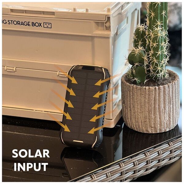 Powerbank Vinnic Vinnic SACA PEAK Solar Powerbank 10.000mAh IP65 1xC 2xA, μαύρο 13864698 4898340000000