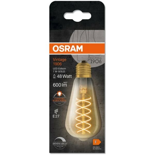 Osram 1906LEDISOND 7W/822 230V SFIL GD E27