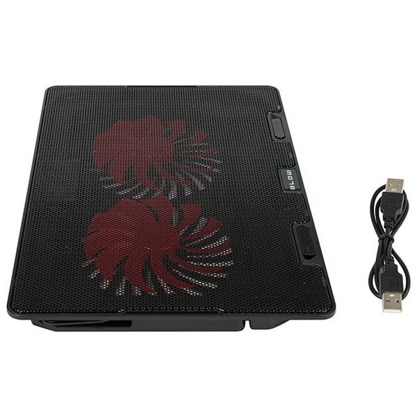 Blow 66-368# Podstawka chłodząca laptop 2 fan samba red