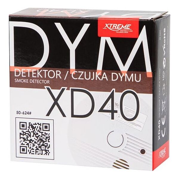50-624# Detektor czujnik dymu xd40 9v