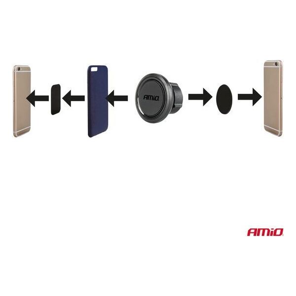 Uchwyt samochodowy magnetyczny na telefon do kratki wentylacyjnej 360 AMIO-04141