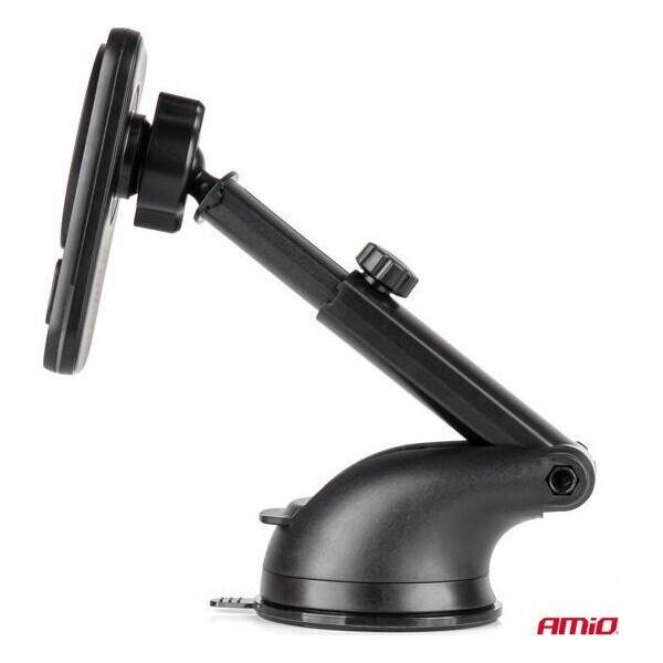Uchwyt samochodowy na telefon szybę i kokpit z szybk? ładowark? indukcyjn? Qi2 15W AMIO-04181