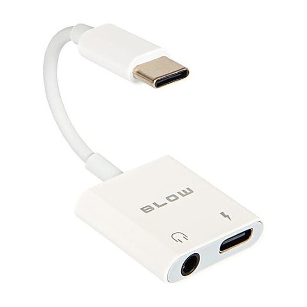 66-169# Adapter usb wtyk usb-c gniazdo usb-c + gniazdo jack 3,5