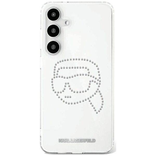 Etui Karl Lagerfeld Rhinestones Karl      Head Logo Samsung Galaxy S25 przezroczysty