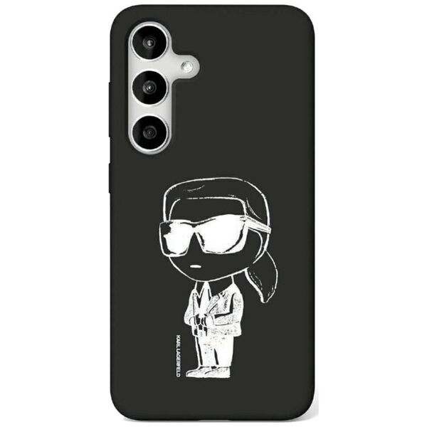 Etui Karl Lagerfeld Silicone Graffiti     Ikonik Printed Logo MagSafe Samsung Galaxy S25 czarny