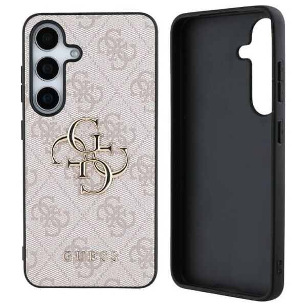 Guess Big 4G Logo Classic Logo Case for Samsung Galaxy S25 Plus Pink