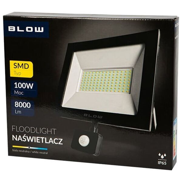 Naświetlacz Blow 71-563# Lampa halogen. led/pir smd 100w św.b.neu