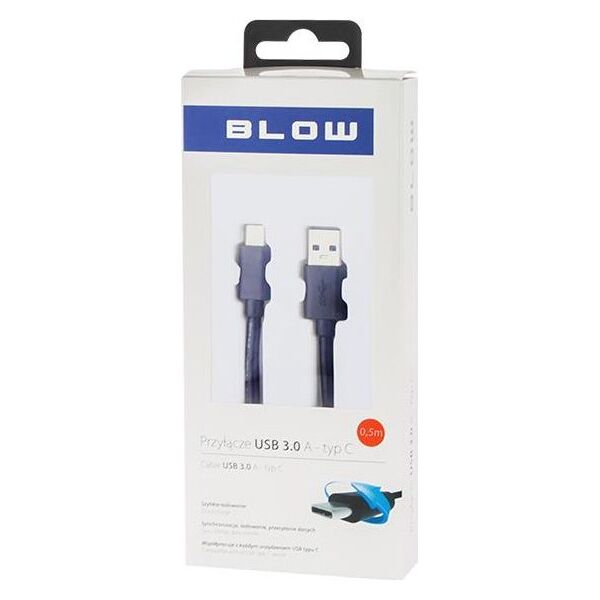 Kabel USB Blow USB-A - 0.5 m Czarny (66-121#)